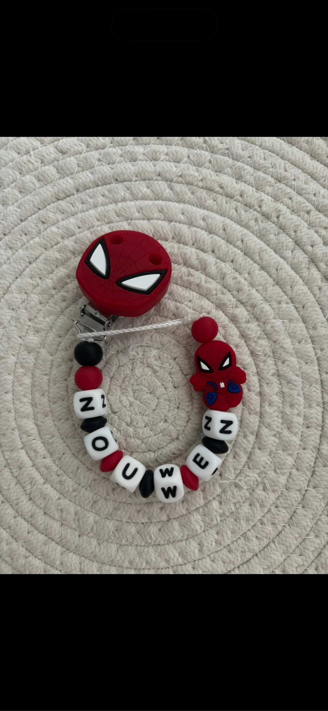 Attache tétine Spiderman 